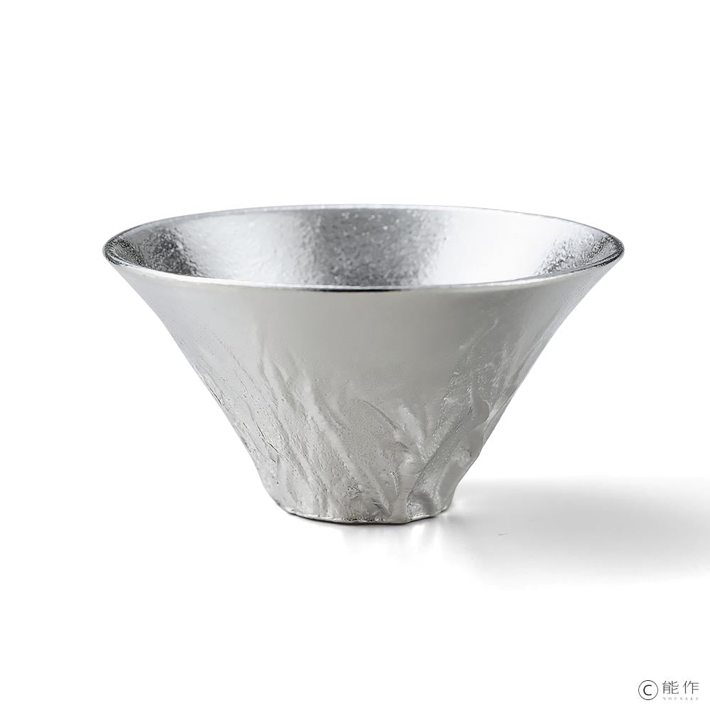 Sake Cup Mt. Fuji (Silver, 2fl-oz) | Nousaku