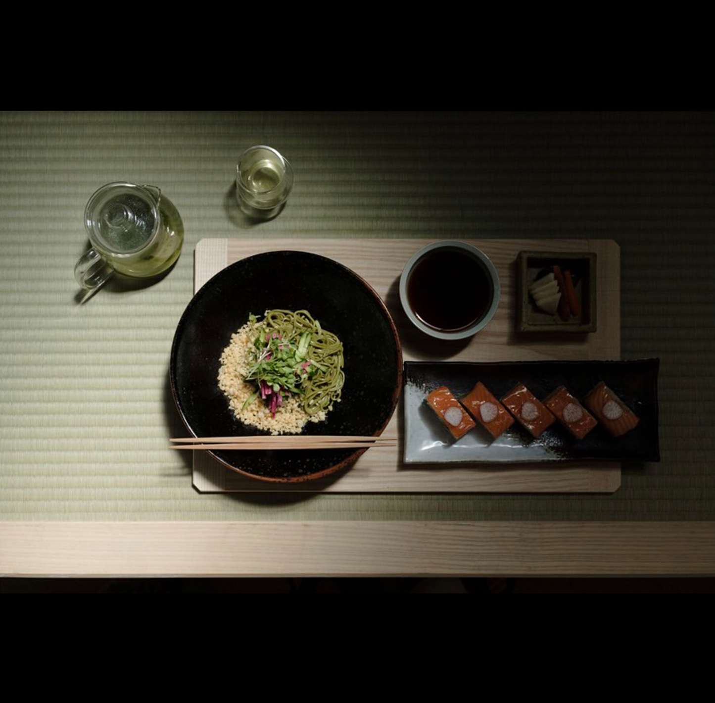 Japanese Matcha Buckwheat Noodles