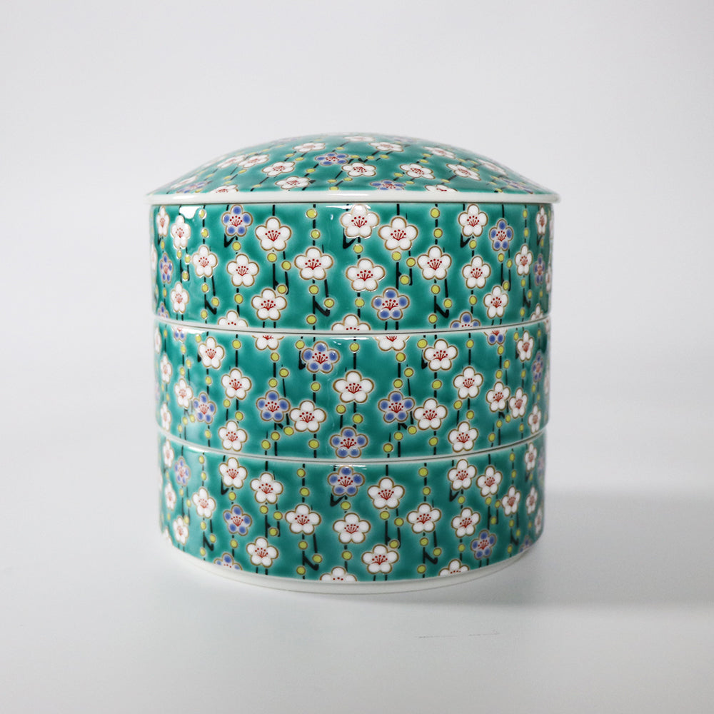 Kutani Ware 3 Tiered Bento Box | Seikou